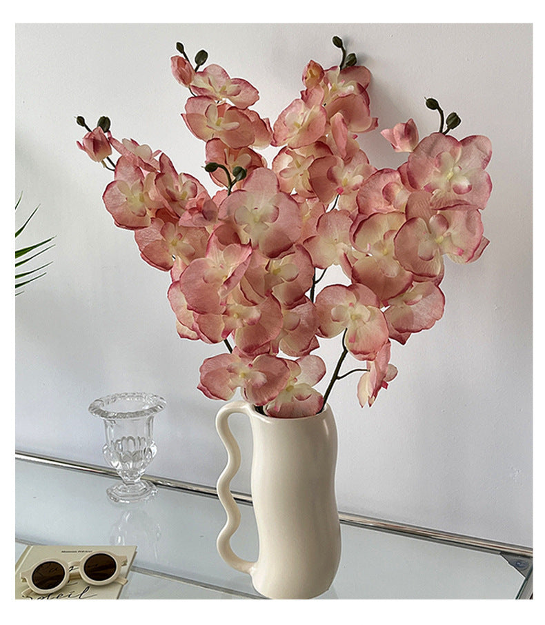 Künstliche Phalaenopsis-Orchidee, 68 cm, 8 Blüten, Seide, realistisch für Hochzeit, Hotel, Wohnkultur, ganzjährige Dekoration