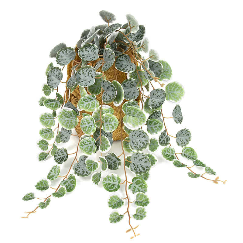 Künstliche Eukalyptus-Ranke mit 126 Blättern, 47 cm lang, realistisch für Hochzeit, Dekoration, Floristik, Innenraumgestaltung