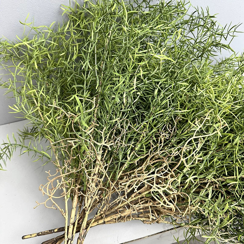 Künstliche Asparagus-Spargelpflanze mit Löwenmäulchen, 67 cm, Real-Touch, grün & hellgrün, für Vasen, Home Decor, Hochzeiten, Cottagecore