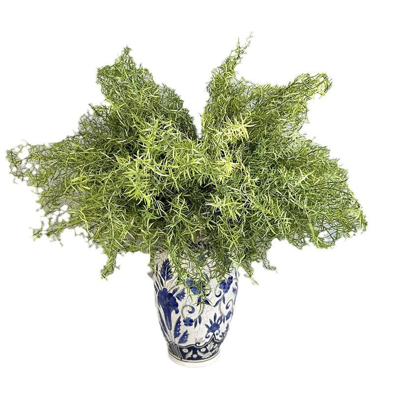Künstliche Asparagus-Spargelpflanze mit Löwenmäulchen, 67 cm, Real-Touch, grün & hellgrün, für Vasen, Home Decor, Hochzeiten, Cottagecore