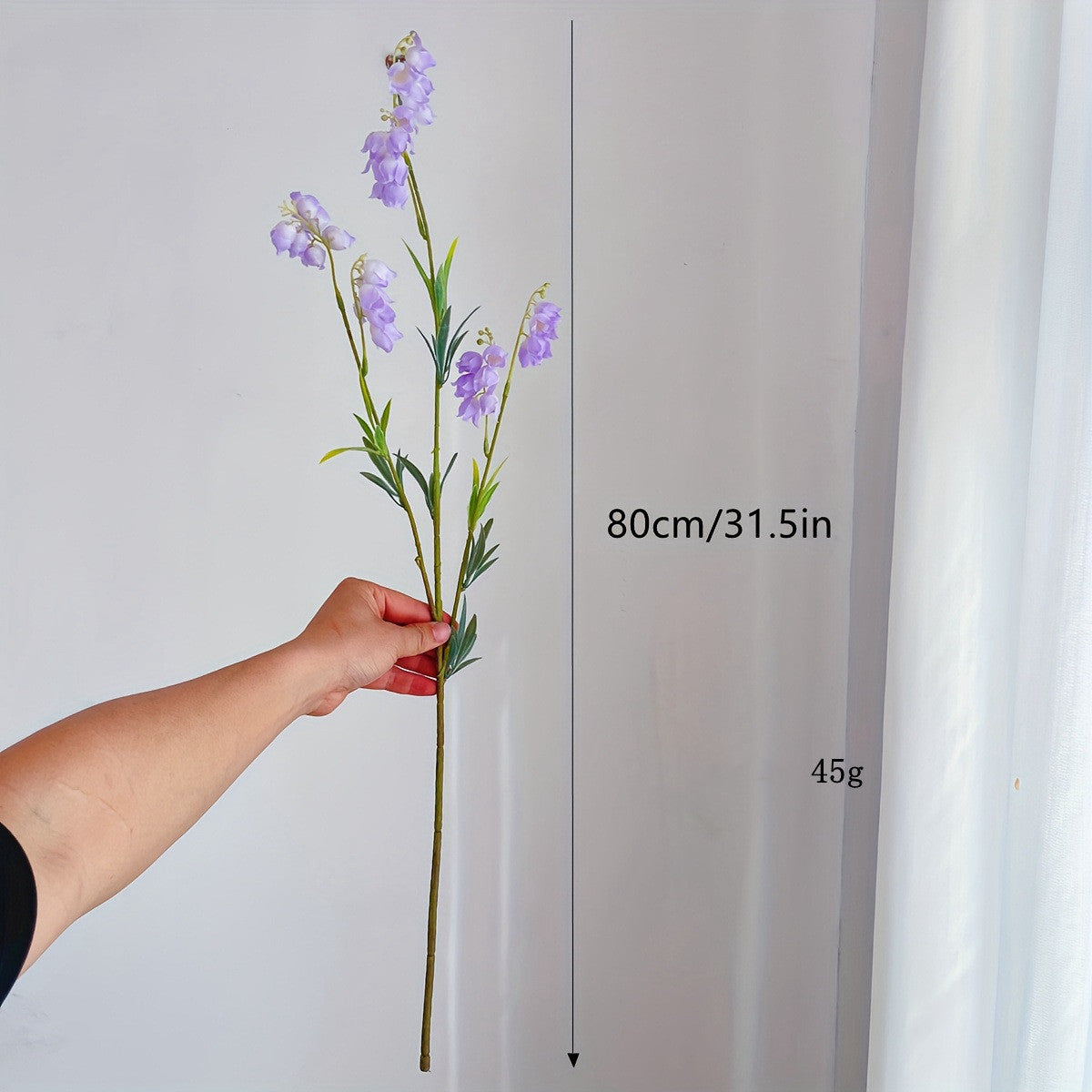 Künstliche Maiglöckchen 80 cm, realistische Seidenblumen, pastellfarben, für Hochzeit, Grabgestaltung, Innen- & Außendeko, Einzelstiel, ohne Vase