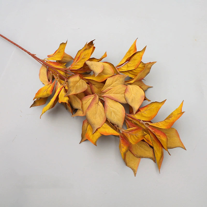 Künstliche Haselnusszweige 80 cm, Seidenblätter in 6 Farben, realistische Dekoration für Hochzeit, Shop, Grabgestaltung, Innenraumgrün