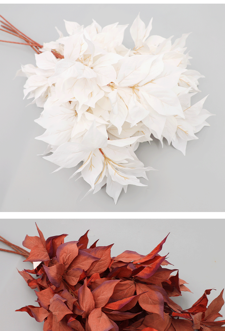 Künstliche Haselnusszweige 80 cm, Seidenblätter in 6 Farben, realistische Dekoration für Hochzeit, Shop, Grabgestaltung, Innenraumgrün