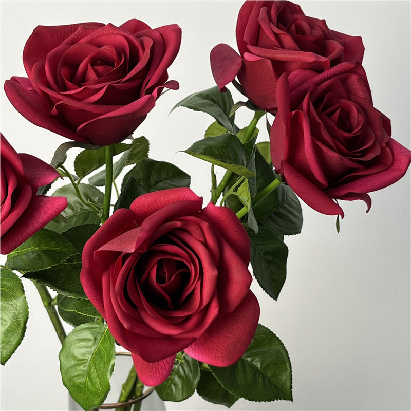 Real-Touch Kunstrose (Carola), 66 cm lang, 10 cm Blütendurchmesser - Hochwertige künstliche Rose für Hochzeitsdeko, Haushalt, Einzelhandel und Großhandel