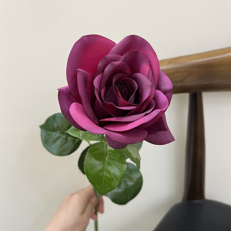 Real-Touch Kunstrose (Carola), 66 cm lang, 10 cm Blütendurchmesser - Hochwertige künstliche Rose für Hochzeitsdeko, Haushalt, Einzelhandel und Großhandel
