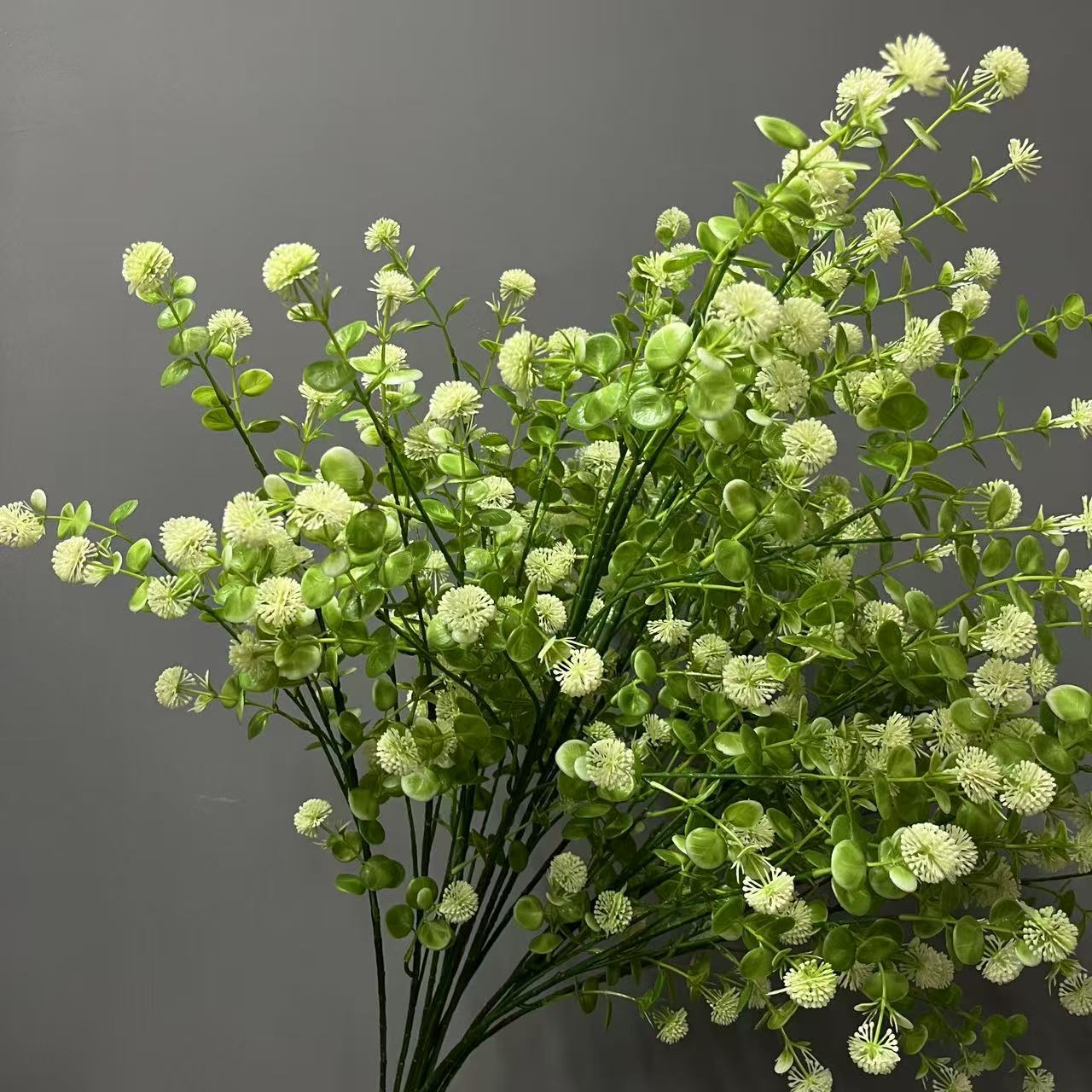 Künstlicher Sternkugelstrauch 90 cm, 5 Stängel – hochrealistisch, pflegeleicht für Hochzeit, Dekoration, Büro, Grabgestaltung