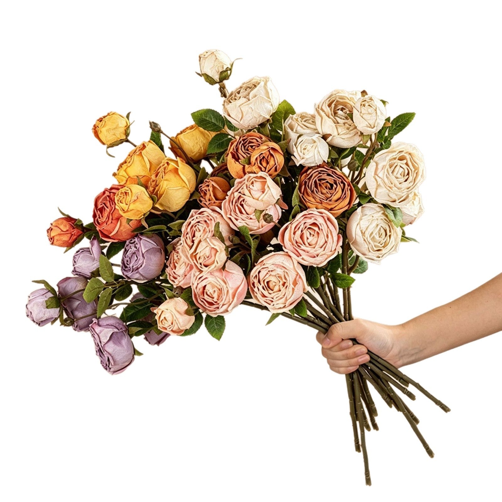Künstliche Kaiserin-Rose 53 cm, Seidenblumenstrauß, realistische Blumen für Hochzeit, Dekoration, Shop, Büro, Zuhause, ganzjährig