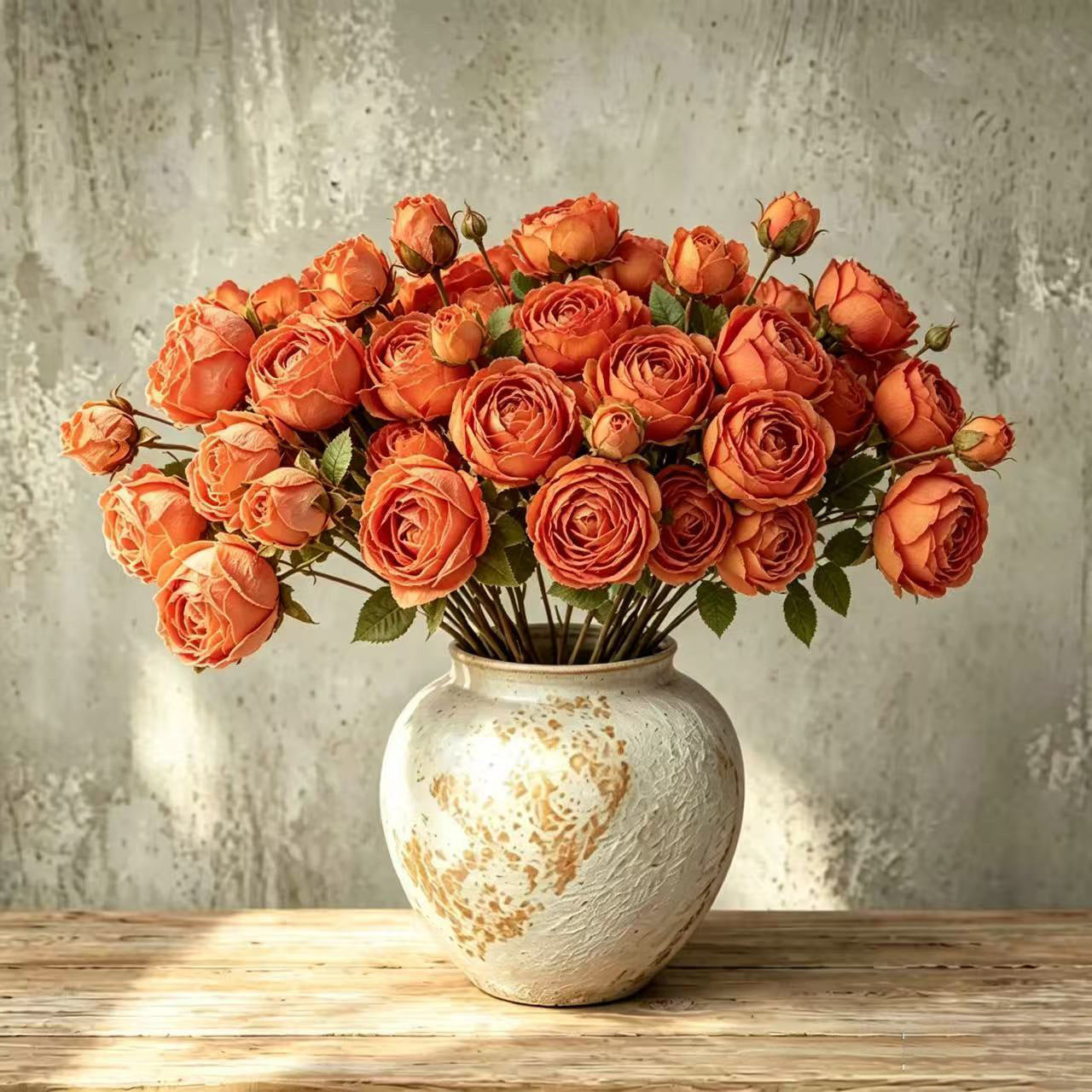 Künstliche Kaiserin-Rose 53 cm, Seidenblumenstrauß, realistische Blumen für Hochzeit, Dekoration, Shop, Büro, Zuhause, ganzjährig