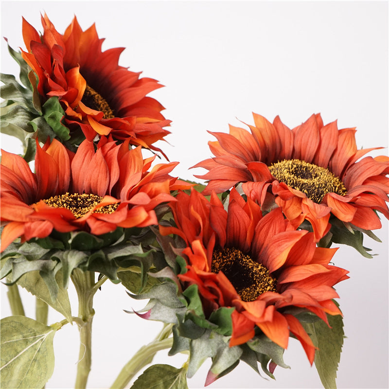 Realistische Sonnenblume, 70 cm hoch, 15 cm Blütendurchmesser, aus hochwertigem Kunststoff, für Zuhause, Hochzeiten und Geschäftsräume