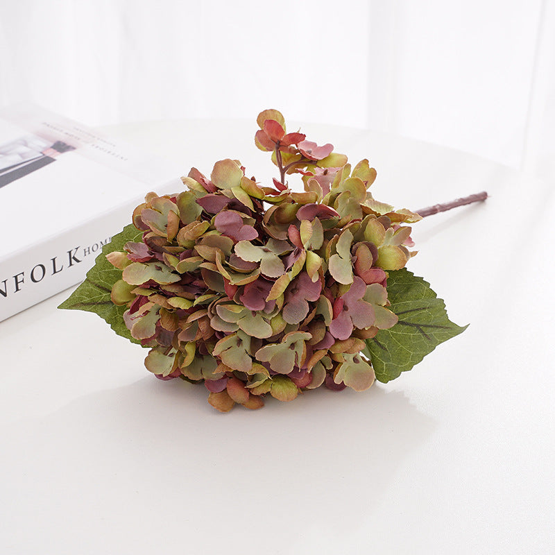 Künstliche Hortensie (33 cm) aus Seide, retro Farben, für Hochzeitsdeko, Wohnaccessoires, Hotel- & Gewerbedekoration
