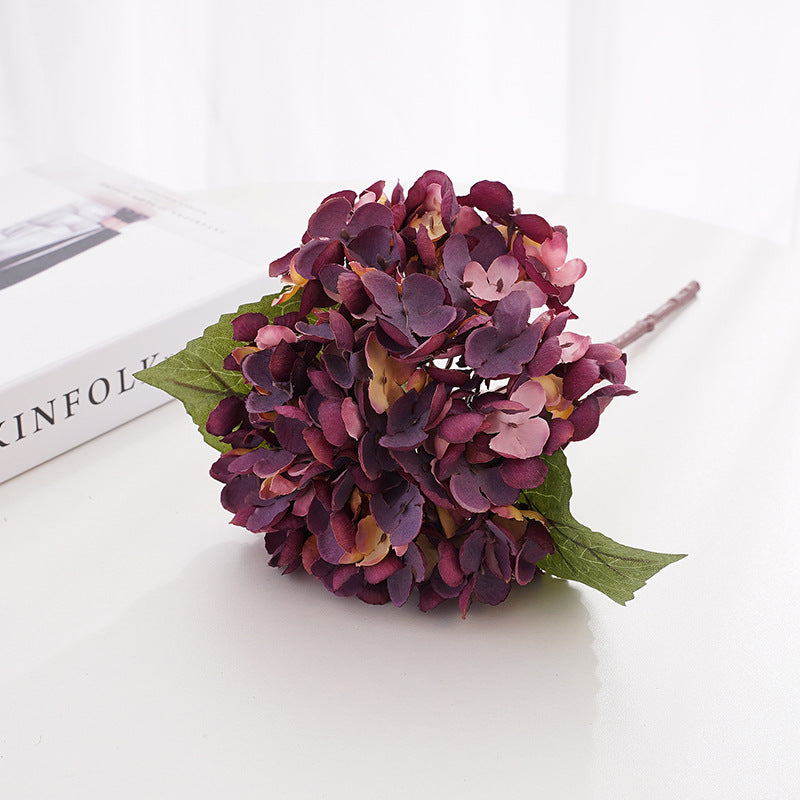 Künstliche Hortensie (33 cm) aus Seide, retro Farben, für Hochzeitsdeko, Wohnaccessoires, Hotel- & Gewerbedekoration