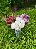Künstliche Friedhofsblume mit Erdspieß, 40 cm, Real-Touch Material, für Grabdekoration, Hochzeiten, Inneneinrichtung