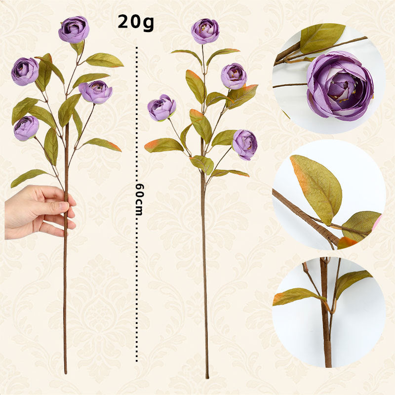 Künstliche Seidenrose 60 cm, realistische Dekoration für Hochzeit, Trauerfeier, Shop-Deko, Innenraum, ohne Vase