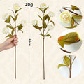 Künstliche Seidenrose 60 cm, realistische Dekoration für Hochzeit, Trauerfeier, Shop-Deko, Innenraum, ohne Vase
