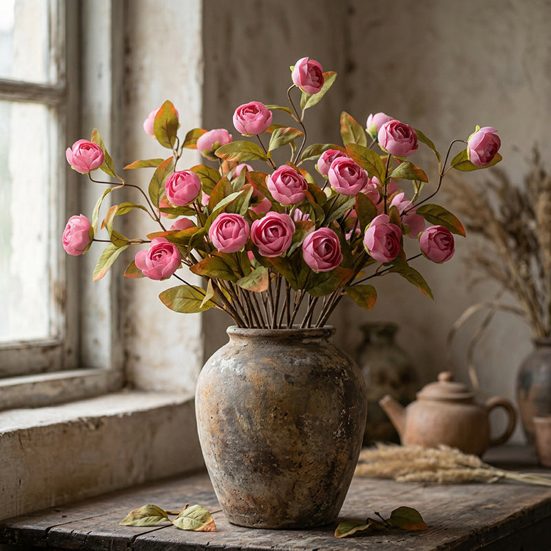 Künstliche Seidenrose 60 cm, realistische Dekoration für Hochzeit, Trauerfeier, Shop-Deko, Innenraum, ohne Vase