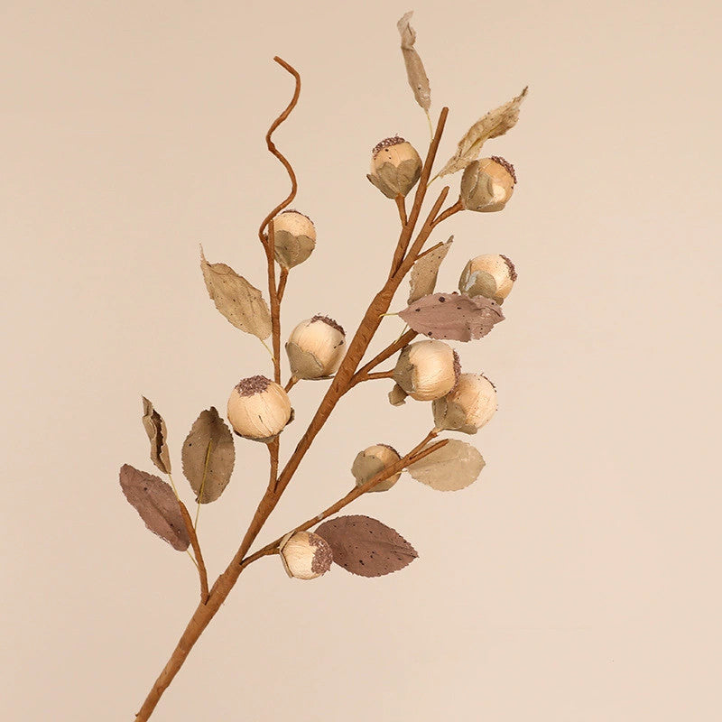 Trockenzweige mit Luo Han Guo, 67 cm, natürliches Aussehen, für Vasen, Hochzeitsdekoration, Innenraumdesign