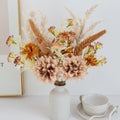 2 Kunstblumensträuße Dahlien Seide 46cm, Herbstdekoration, Hochzeitsevent, Wohnaccessoire, Innen- und Außenbereich
