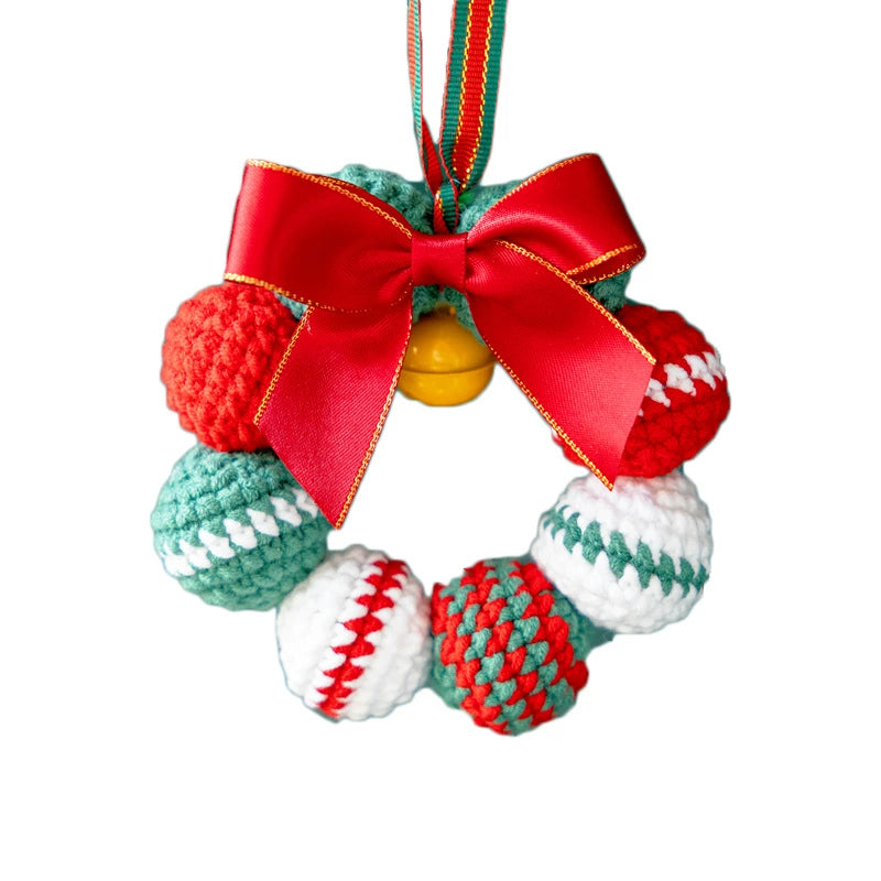 Weihnachts-Pompon-Schlüsselanhänger, 10 cm, handgefertigter Woll-Filzball, Auto-Deko, Festtags-Dekoration, Geschenkidee für Hochzeit & Event