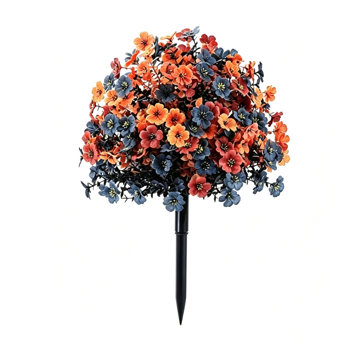 Künstliche Veilchen, 55 cm, 250 Blüten pro Bund, schwarz, für Halloween-Dekoration, Garten, Grabgestaltung, Wohnaccessoire