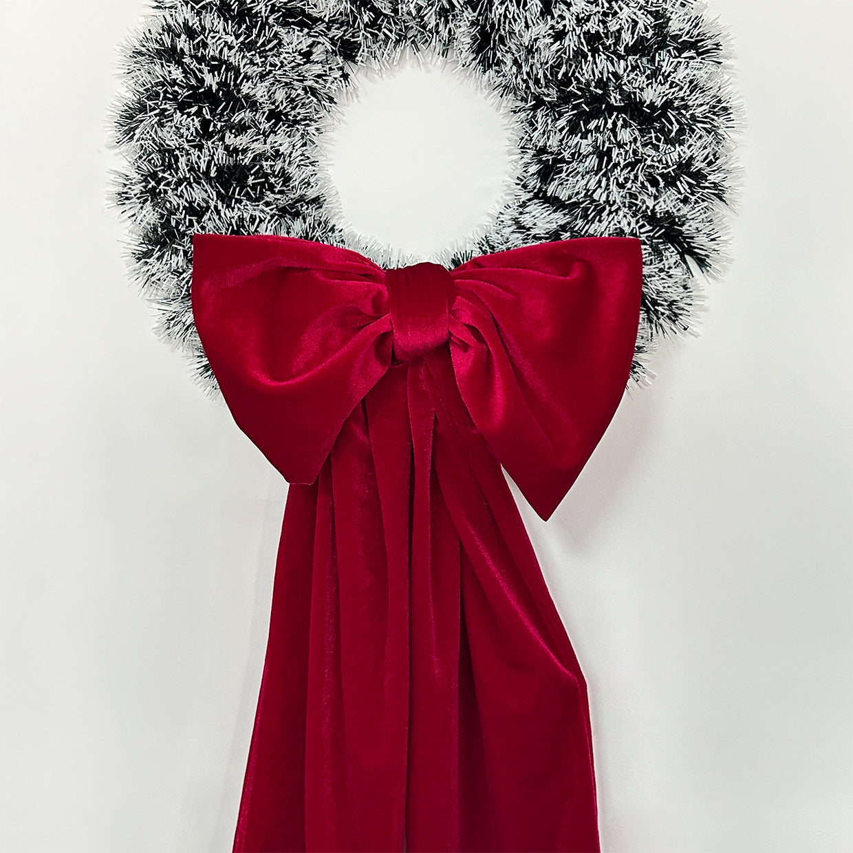 Weihnachtsdeko Schleife aus Samt, 209 cm lang, festliche Partydekoration, für Innen- und Außenbereich, Hochzeiten, Events