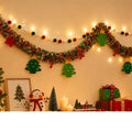 DIY Weihnachtsdekoration, 200cm Länge, mit LED-Lichterkette, für Weihnachtsbaum, Fensterdekoration, Partydekoration