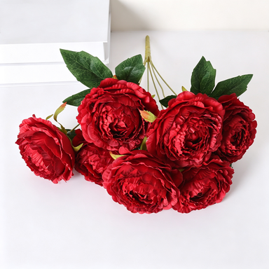 Künstliche Pfingstrosen (7 Stück), 49 cm lang,  Material, für Hochzeiten, Home Decor und Einzelhandel, Blütendurchmesser 9 cm