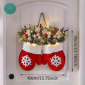 Weihnachtskranz mit Handschuh-Dekor, 40 cm, LED-Beleuchtung, für Innenraum, Wohnzimmer, Geschäfte, Events