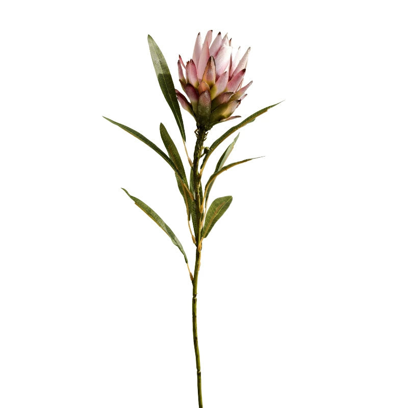 Künstliche Protea Blüte (Königsprotea) in Herbsttönen, 63 cm Länge, Real-Touch Seide, für Vasen, Hochzeitsdekoration, Wohnaccessoires