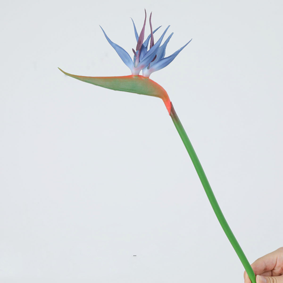 Paradiesvogelblume künstlich, 42 cm, Latex, hochrealistisch für Hochzeit, Hotel, Bürodeko, Innenraum, ohne Topf