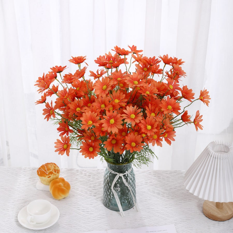Künstliche Gänseblümchen aus Seide, 51 cm, 5 Stiele mit je 5 Blüten, für Zuhause, Hochzeiten und Gewerbe