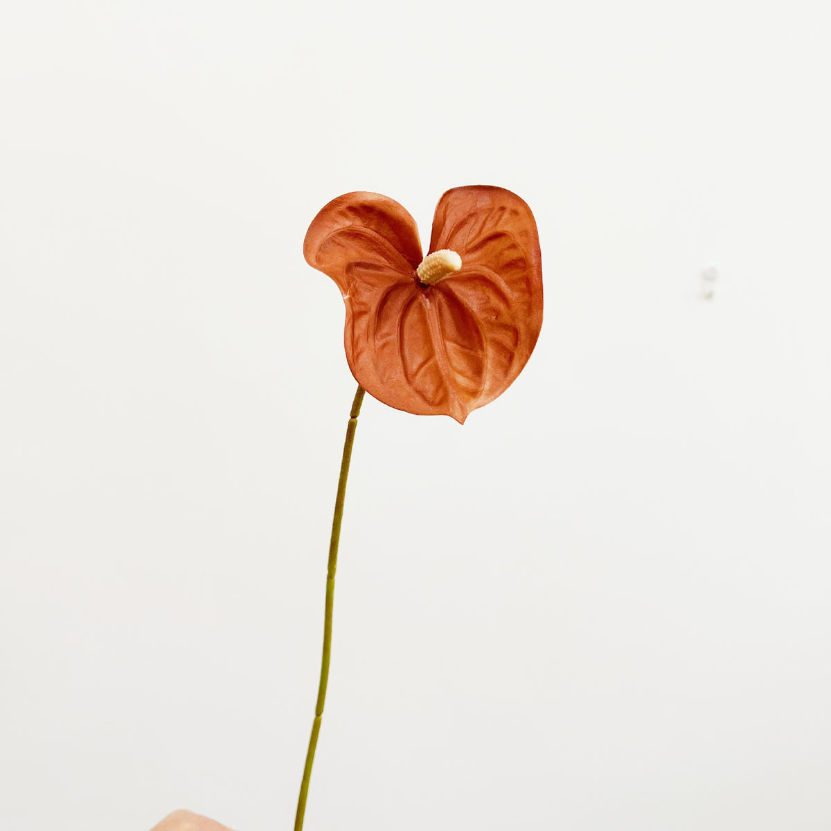 Künstliche Anthurium Einzelstiel 47 cm, hochwertige PU-Anthurium für Hochzeitsdekoration, Wohnaccessoires, Einzelhandel