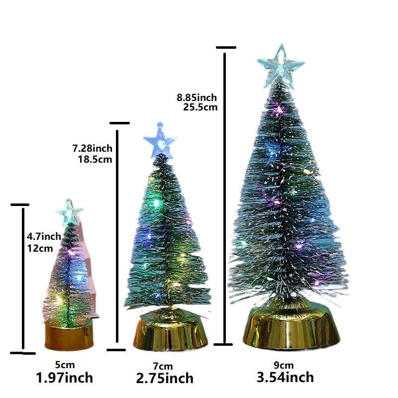 Künstliche Kiefer mit LED-Beleuchtung, 12-25,5 cm, Weihnachtsdekoration, Tischdeko, Ladenausstattung, Geschenk