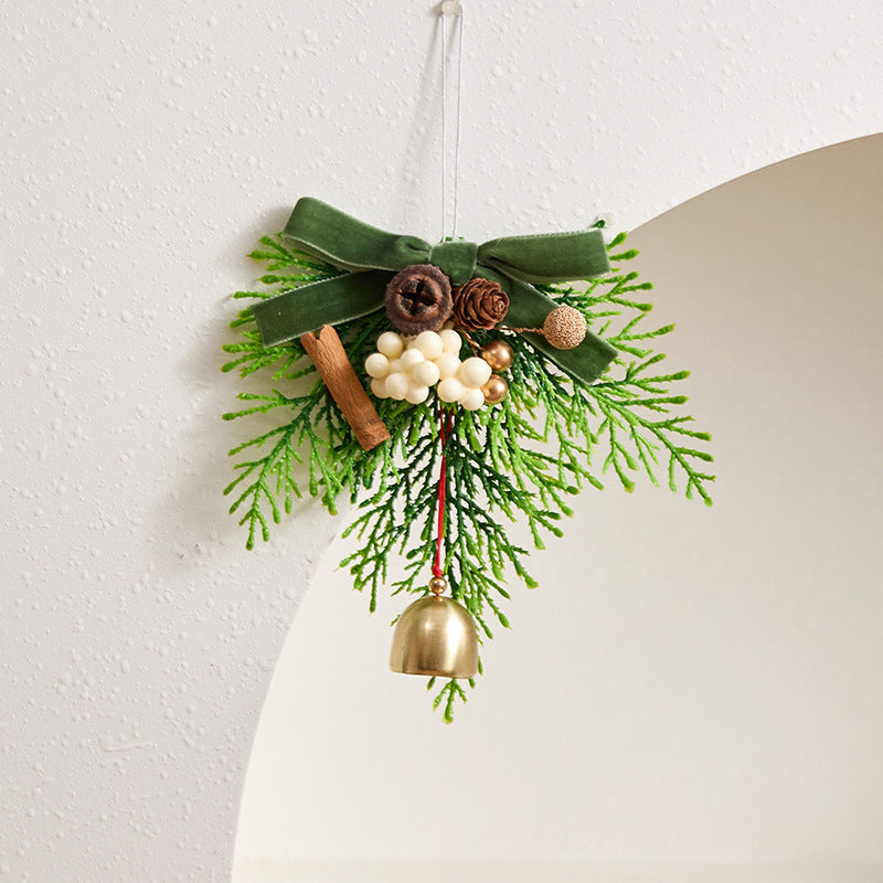Weihnachtsglocken mit Schleife, 13x16 cm, realistische Kunststoff-Deko für Baum, Tür, Fenster, Hochzeit, Event, Gastgewerbe, 6 Designs