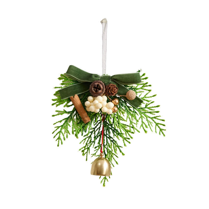 Weihnachtsglocken mit Schleife, 13x16 cm, realistische Kunststoff-Deko für Baum, Tür, Fenster, Hochzeit, Event, Gastgewerbe, 6 Designs