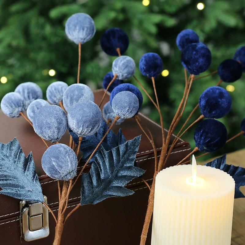12 Weihnachtskugeln aus Samt für DIY-Dekoration, 55 cm Höhe, 9 Designs, Hotel- & Wohnaccessoires, Hochzeitsdekoration, Ladendekoration