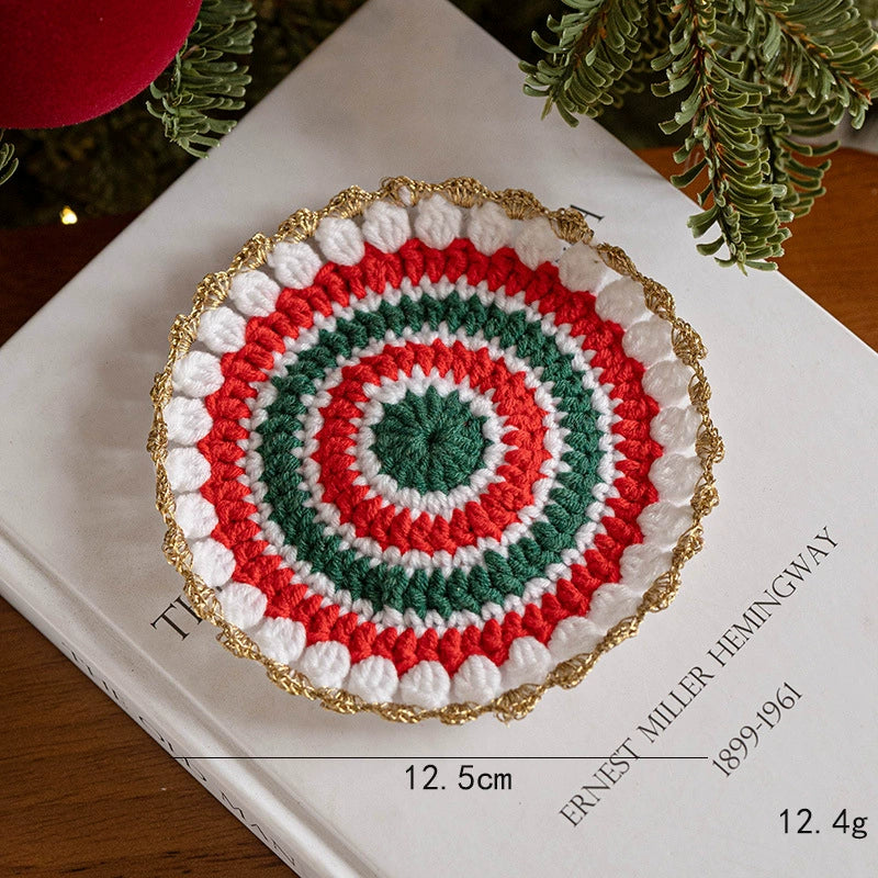 Weihnachtsdeko, 6 Stück, Handgefertigte Woll-Filz-Geschenke, Ø 11-13 cm, Weihnachtsgeschenk, Tischdeko, Hochzeit, Café