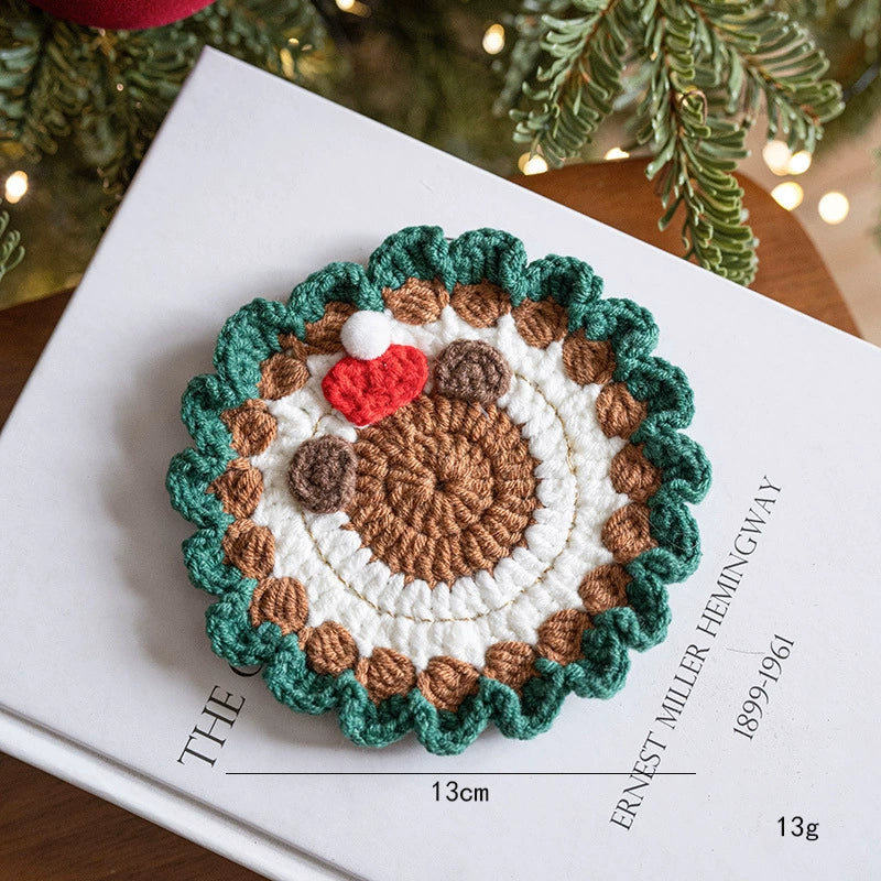 Weihnachtsdeko, 6 Stück, Handgefertigte Woll-Filz-Geschenke, Ø 11-13 cm, Weihnachtsgeschenk, Tischdeko, Hochzeit, Café