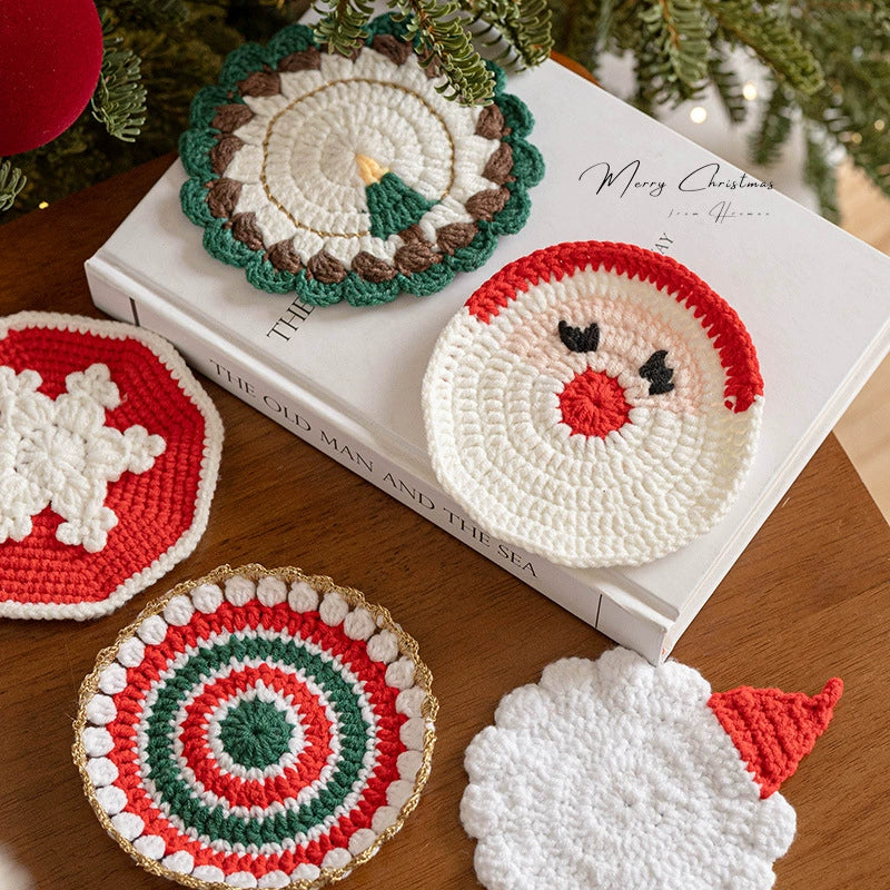 Weihnachtsdeko, 6 Stück, Handgefertigte Woll-Filz-Geschenke, Ø 11-13 cm, Weihnachtsgeschenk, Tischdeko, Hochzeit, Café