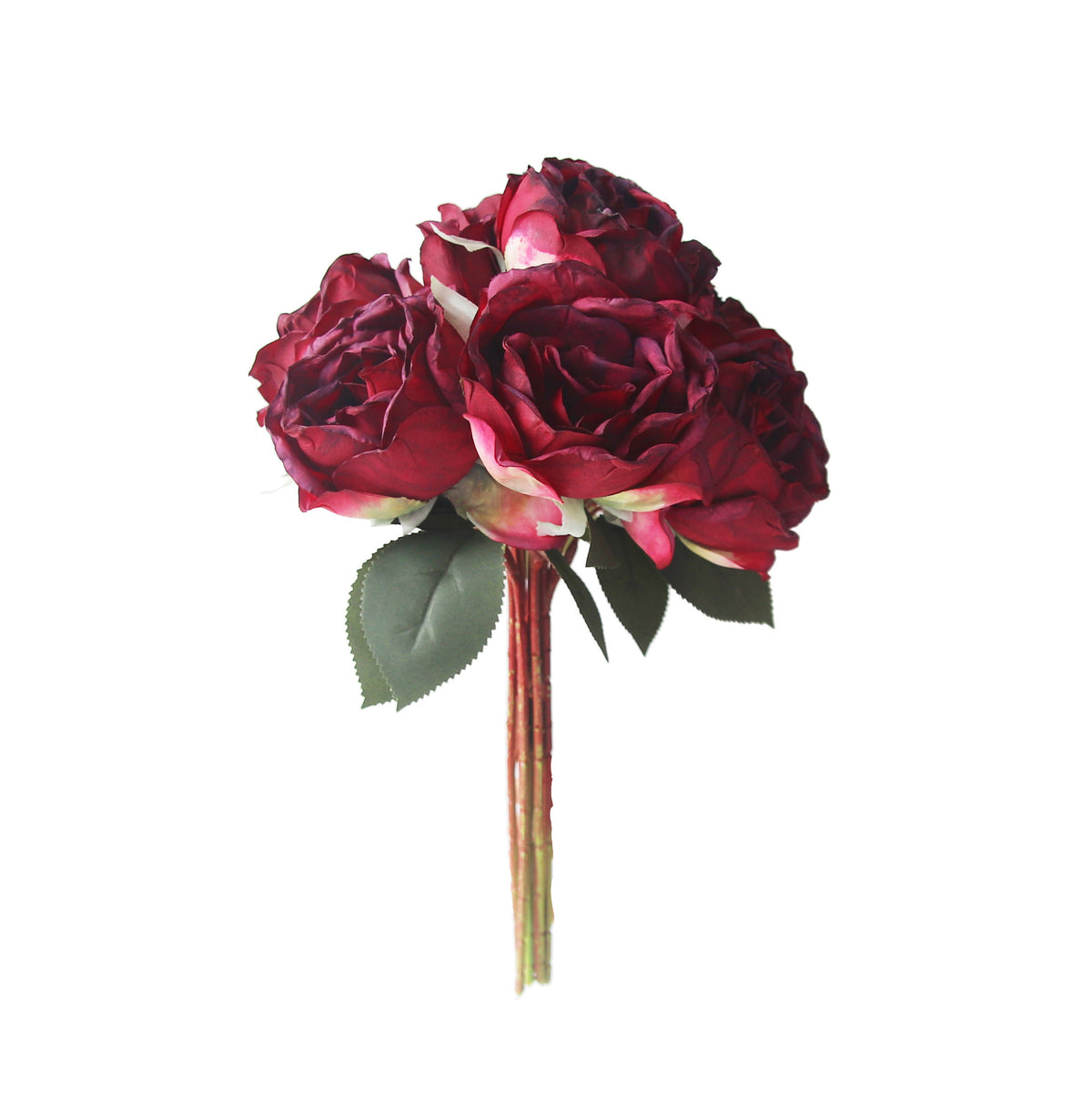 10er Set künstliche Rosen aus Seide, 27 cm Handstrauß, Hochzeit Dekoration, Wohnzimmer, Grabschmuck, realistische Optik