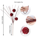 5er Set Christbaumschmuck, 69 cm hoch, Real-Touch Material, rot, grau, weiß, rosa, champagner, grün, für Weihnachtsdekoration, Hochzeiten, Einzelhandel