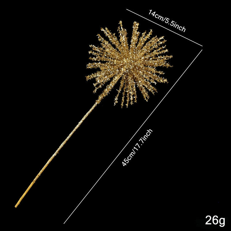 Weihnachtsbaum-Zweig mit Glitzer, 45 cm, Schaumstoff, gold/weiß/silber/rot, für Tischdeko, Events, Einzelhandel