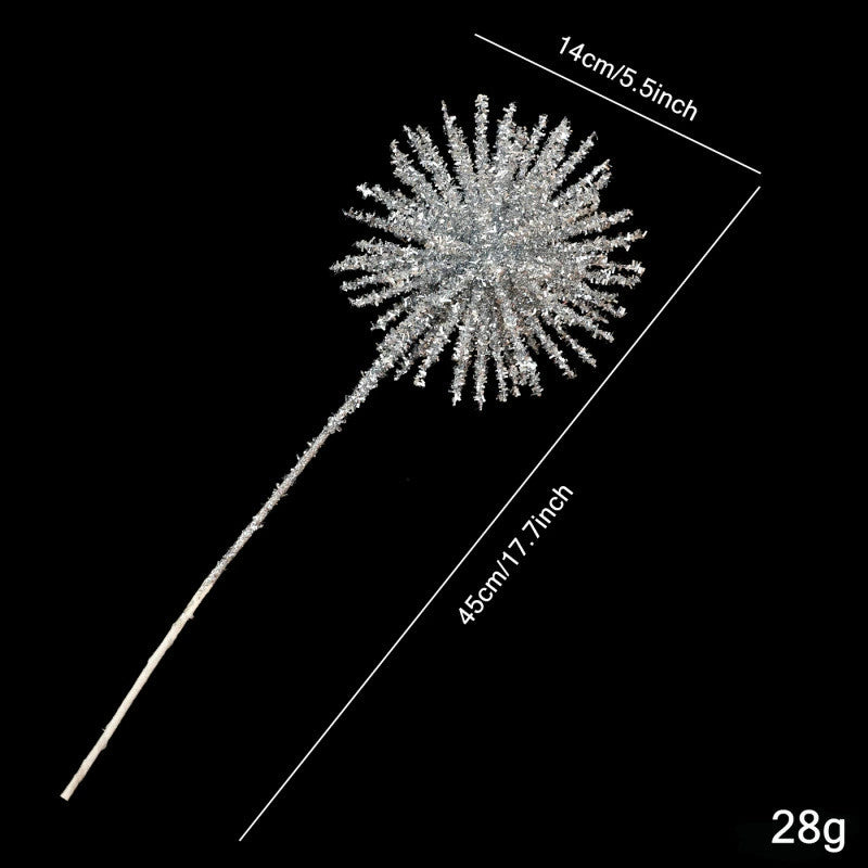 Weihnachtsbaum-Zweig mit Glitzer, 45 cm, Schaumstoff, gold/weiß/silber/rot, für Tischdeko, Events, Einzelhandel