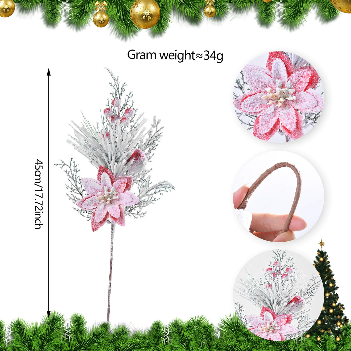 Set mit 5 Weihnachts-Lollipop-Dekorationen, 6 verschiedene Designs, 5 cm, Kunststoff, für Baumdekoration, Geschenkverpackung, DIY-Bastelprojekte