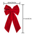 Roter Samt-Doppelschleifen-Deko, 62x111 cm – Hochwertige Weihnachtsdekoration für Hochzeiten, Trauerfeiern, Shop-Deko, ganzjährig einsetzbar