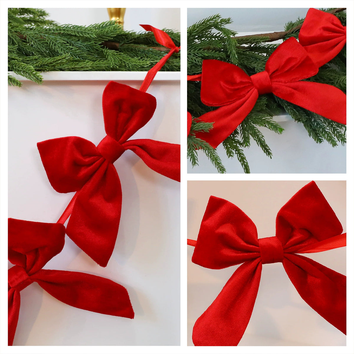 Butterfly-Schleifen-Girlande 180 cm, künstliche Weihnachtsdekoration für Hotel, Schaufenster, Hochzeit, Festliche Raumgestaltung