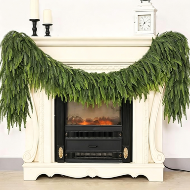 Künstliche Norfolk-Tanne Ranken 270 cm – Dekorative Kunststoff-Pflanzen für Weihnachten, Hochzeit, Innenraum, Shop-Deko, langlebig & pflegeleicht