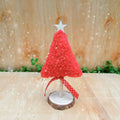 Mini Weihnachtsbaum Deko 22x10 cm, künstliche Tanne aus Stoff, realistische Optik, festliche Tischdekoration, Hochzeit, Event, Ladenausstattung, 8 Farben
