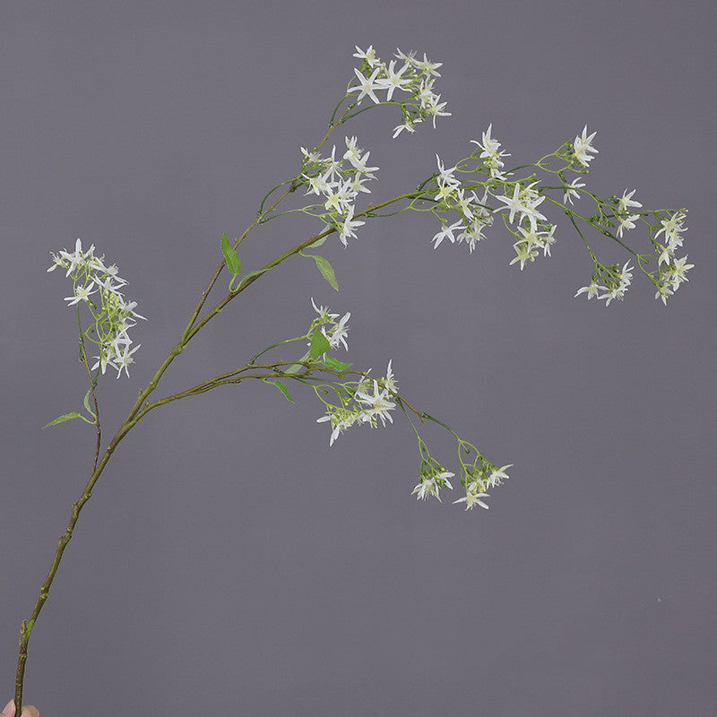 Künstliche Spirea mit Orchideen-Dekor, 120 cm, realistisch aussehende Zweige für Hochzeiten, Home Decor und Gewerberäume