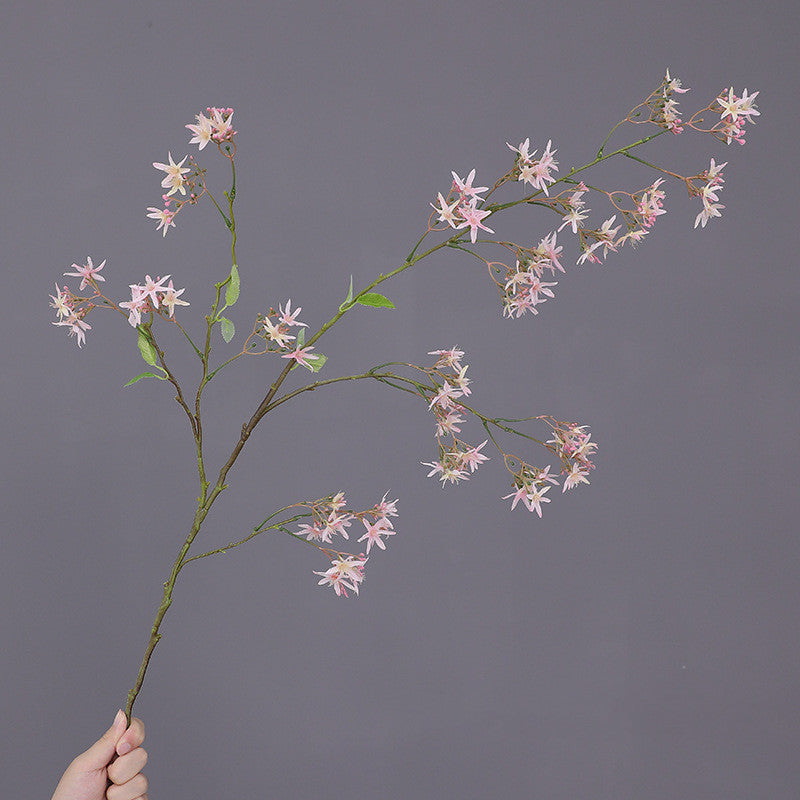 Künstliche Spirea mit Orchideen-Dekor, 120 cm, realistisch aussehende Zweige für Hochzeiten, Home Decor und Gewerberäume