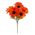 Künstliche Sonnenblumenstrauß, 6 Köpfe, 31 cm, Seidenstoff, Hochzeitsdeko, Grabschmuck, Innenraum, ganzjährig, ohne Vase